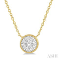 Round Shape Bezel Set Lovebright Essential Diamond Pendant