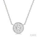 Round Shape Bezel Set Lovebright Essential Diamond Pendant