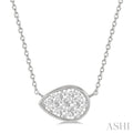 Pear Shape East-West Lovebright Essential Diamond Pendant