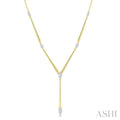 Marquise Shape Tapered Bar Diamond Fashion Necklace