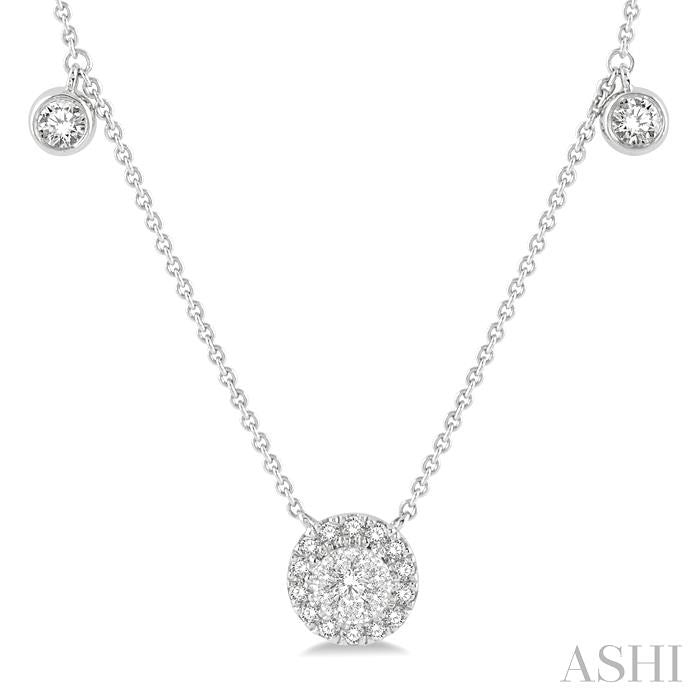 Halo Lovebright Diamond Station Necklace