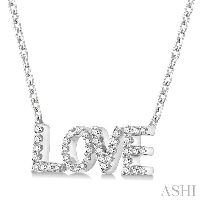 Block 'LOVE' Diamond Name Necklace