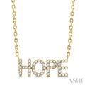 Block 'HOPE' Diamond Name Necklace