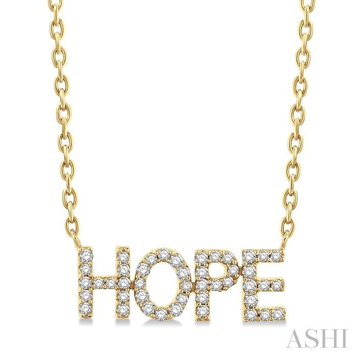Block 'HOPE' Diamond Name Necklace