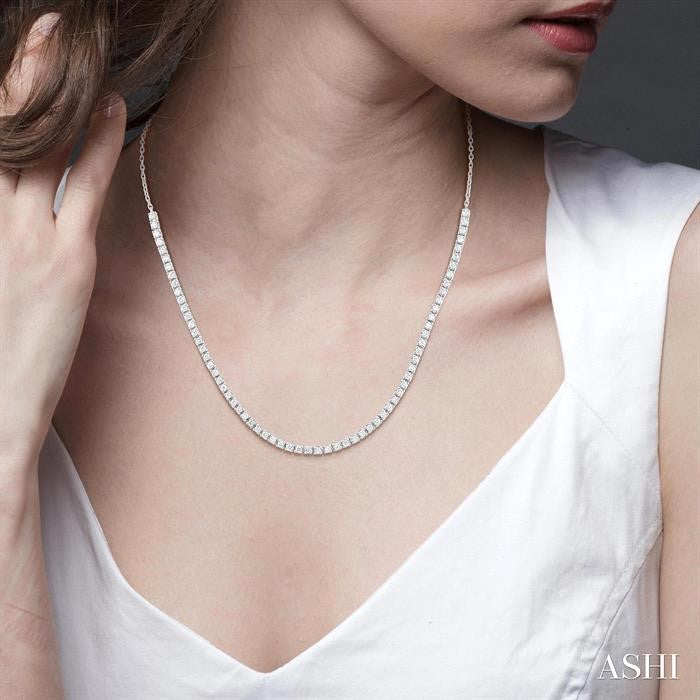 Halfway Diamond Tennis Necklace
