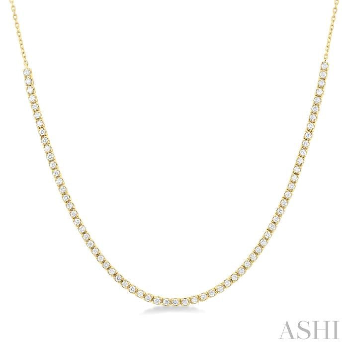 Halfway Diamond Tennis Necklace