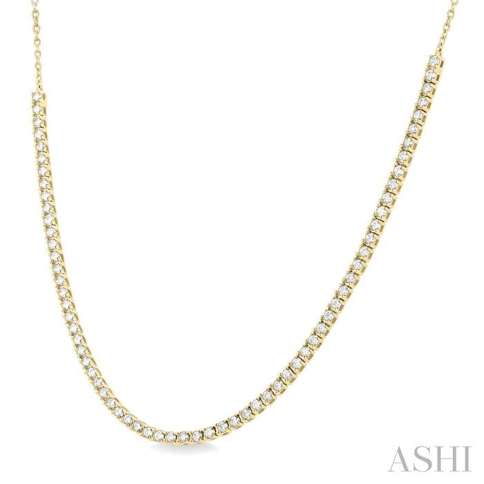 Halfway Diamond Tennis Necklace