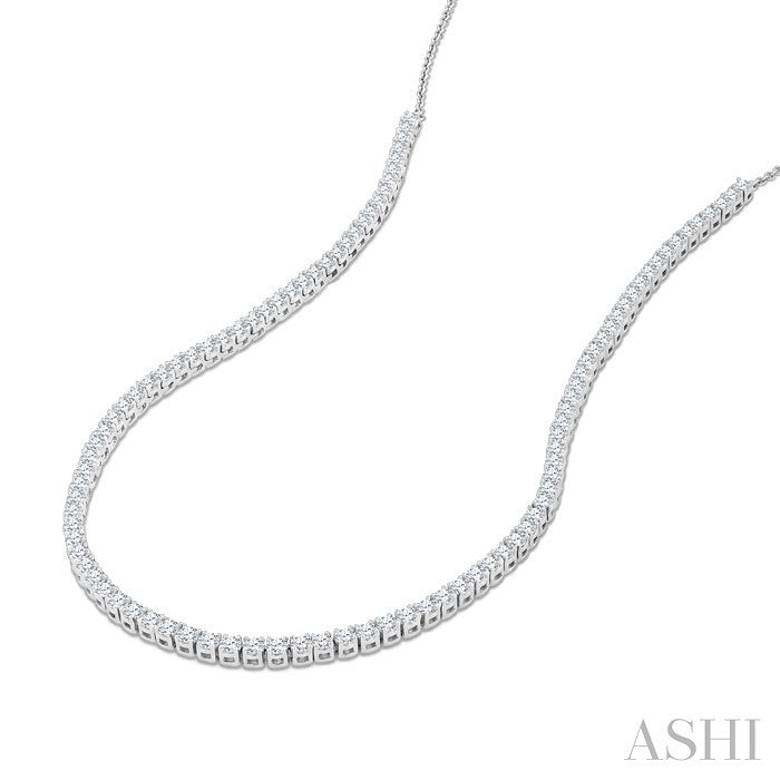 Halfway Diamond Tennis Necklace