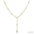 Oval Shape Paperclip Lovebright Diamond Fashion Necklace