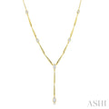 Marquise Shape Teardrop Bar Diamond Fashion Necklace