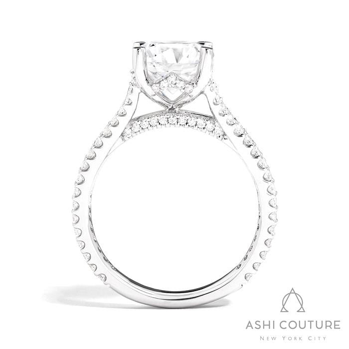 Couture Split Shank Round Semi-Mount Engagement Ring