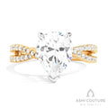 Couture Bypass Pear Semi-Mount Engagement Ring