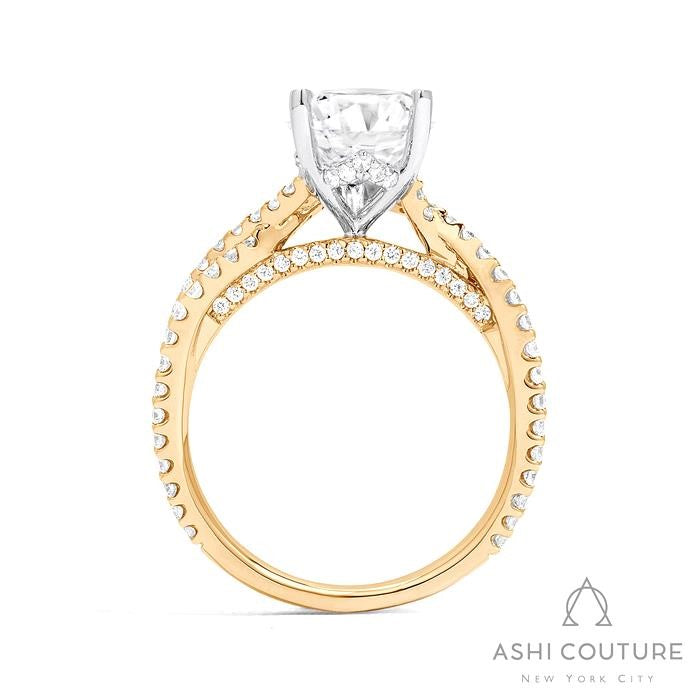 Couture Bypass Pear Semi-Mount Engagement Ring
