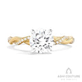 Couture Alternate Diamond Twisted Round Semi-Mount Engagement Ring