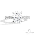 Couture Diamond Twisted Oval Semi-Mount Engagement Ring