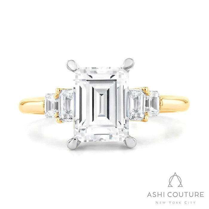 Couture 5-Stone Emerald Semi-Mount Engagement Ring