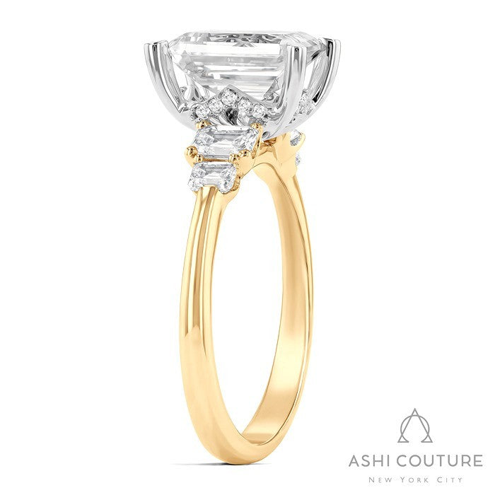Couture 5-Stone Emerald Semi-Mount Engagement Ring