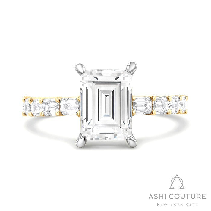 Couture Emerald Semi-Mount Engagement Ring