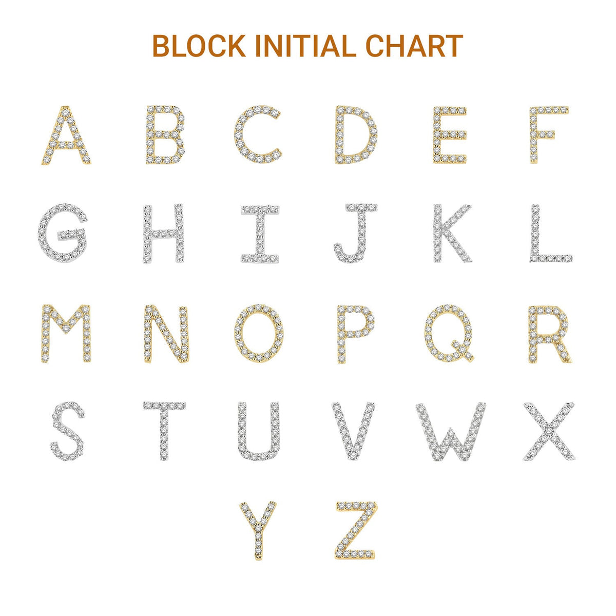 Block 'W' Initial Diamond Earrings