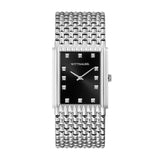 Men's Wittnauer Diamond Accent Watch with Rectangle Black Dial 