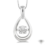 1/20 Ctw Diamond Emotion Pendant in Sterling Silver with Chain