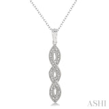 1/20 Ctw Round Cut Diamond Infinity Pendant in Sterling Silver with Chain