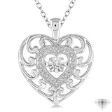 Silver Emotion Heart Shape Diamond Pendant