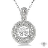 1/10 Ctw Diamond Emotion Pendant in Sterling Silver with Chain