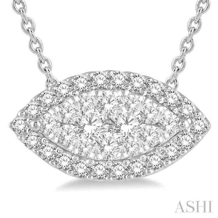 Marquise Shape Lovebright Diamond Pendant