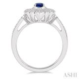 Marquise Shape Gemstone & Diamond Ring