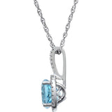 Halo-Style Birthstone Necklace