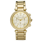 Women's Chronograph Parker Gold Ion Plated Stainless Steel Bracelet Watch