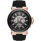 Men's Automatic Dylan Black Silicone Strap Watch