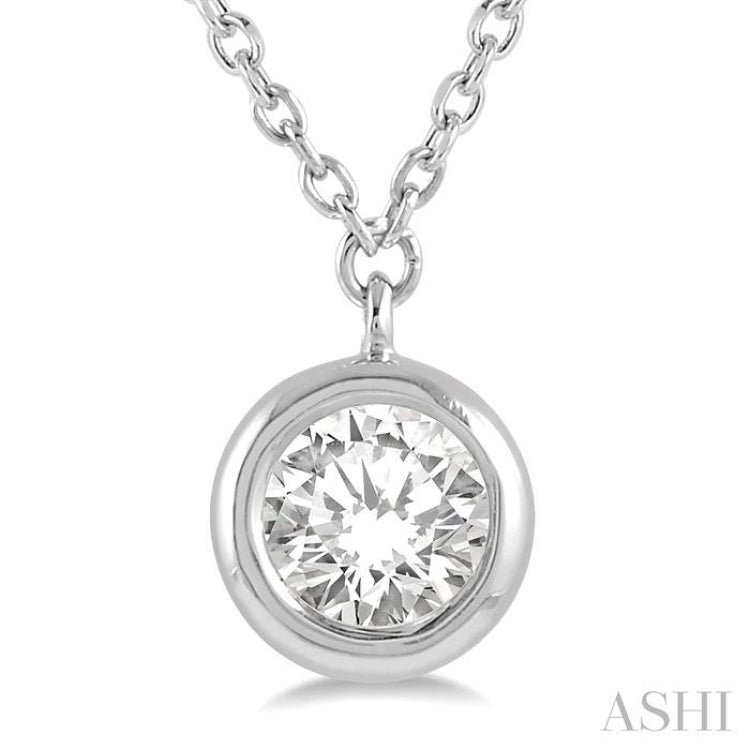 Bezel-Set Diamond Necklace