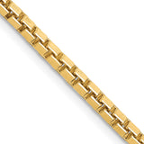 14K 26 inch 2.5mm Box with Lobster Clasp Chain