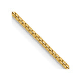 14K 22 inch 1mm Box with Lobster Clasp Chain