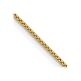 14K 20 inch .9mm Box with Spring Ring Clasp Chain